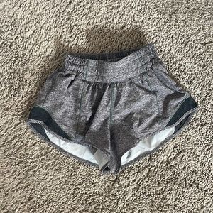 Grey Lululemon Hotty Hot Low-Rise Lined 2.5” Shorts